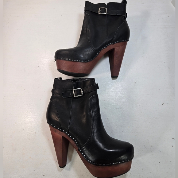 N.Y.L.A. Winnie Black Platform Ankle Boots size 10 - Picture 8 of 13
